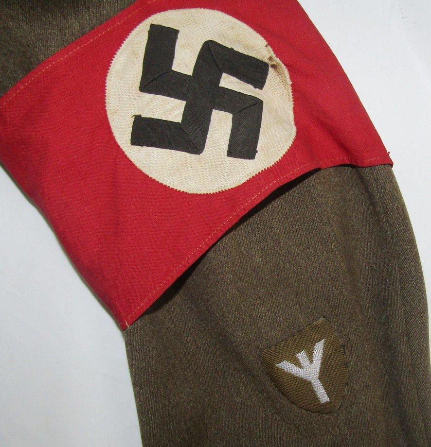 Rare! WW2 RAD OberstArbeitsFuhrer Tunic-Medical Sleeve Insignia-Bayern Hochland Gau Insignia