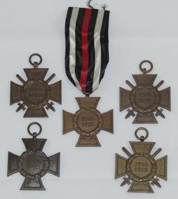 5pcs-WW1 German Honor Crosses