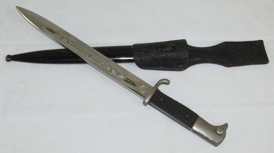 Long Model WW2 German Engraved Dress Bayonet-E.u.F. Horster