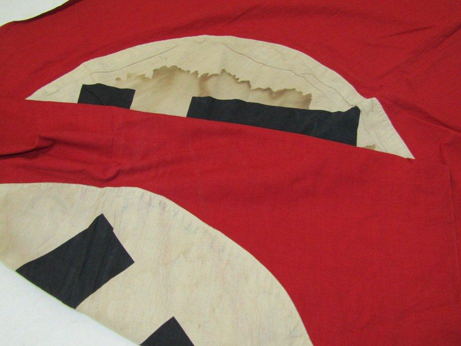 Captured Double Sided NSDAP Flag Taken From Ford-Werke Plant In Cologne