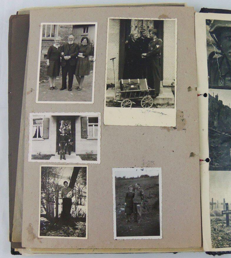 WW2 German Soldier Honor Book With Original Photos/Documents/Papers Etc.