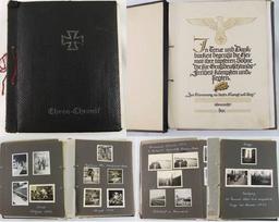 WW2 German Soldier Honor Book With Original Photos/Documents/Papers Etc.