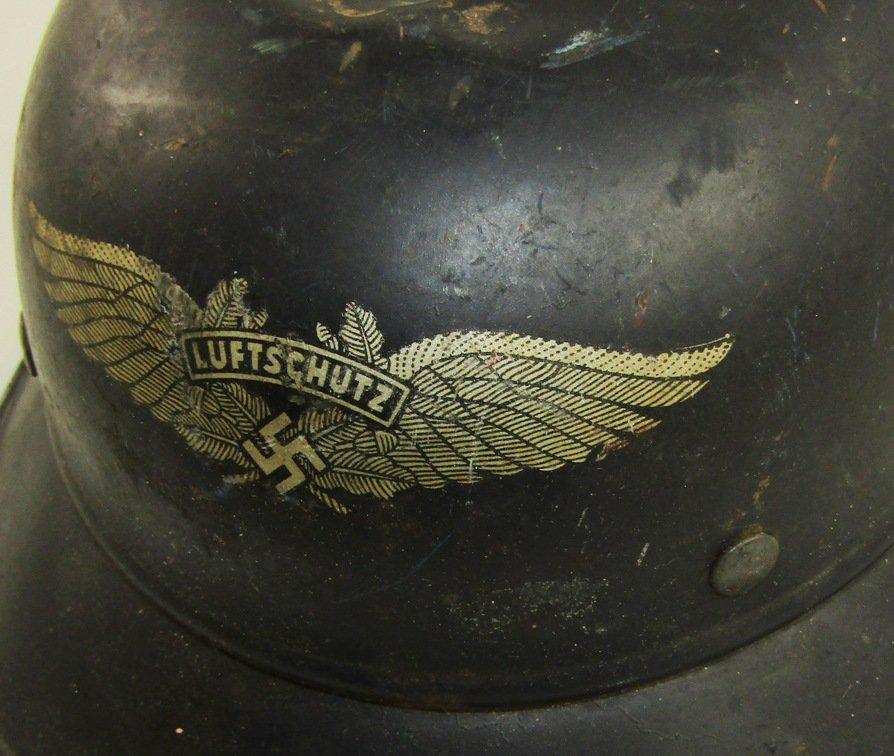 WW2 GermanLuftschutz Air Raid Helmet (HG-3)
