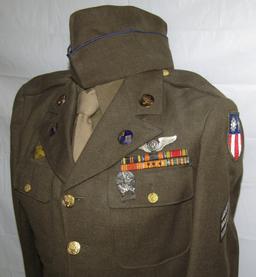 10th AAF/CBI Crew Member Sgt. Class A Jacket/Shirt/Tie/Overseas Cap