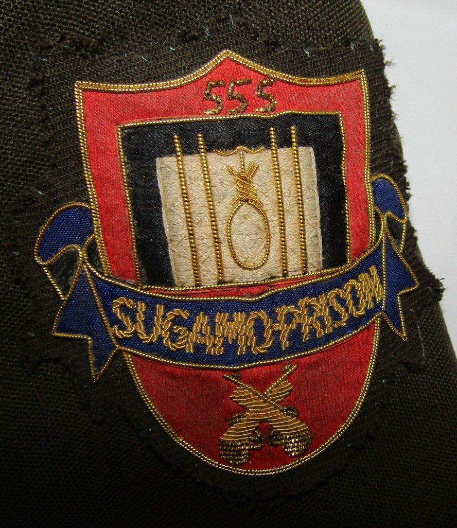 WW2/Occupation 1st Cavalry MP Officer's Class A Tunic W/Rare Sugamo Prison 555 Patch (U-78)