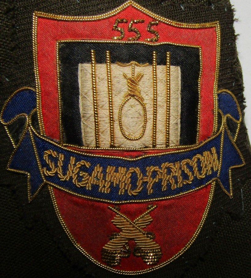 WW2/Occupation 1st Cavalry MP Officer's Class A Tunic W/Rare Sugamo Prison 555 Patch (U-78)