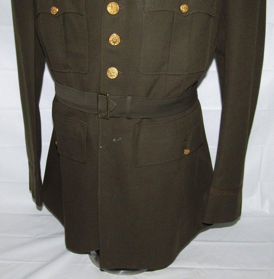 WW2/Occupation 1st Cavalry MP Officer's Class A Tunic W/Rare Sugamo Prison 555 Patch (U-78)