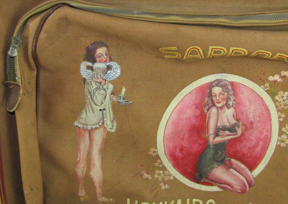 US Pacific Theater Occupation Airborne/Paratrooper B-4 Suitcase With  Artwork-Named (FE-89)