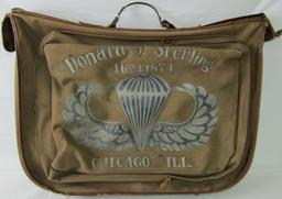 WW2 US Paratrooper B-4 Suitcase W/Occupation Artwork-11th AB/187th PGI-Named (FE-89)