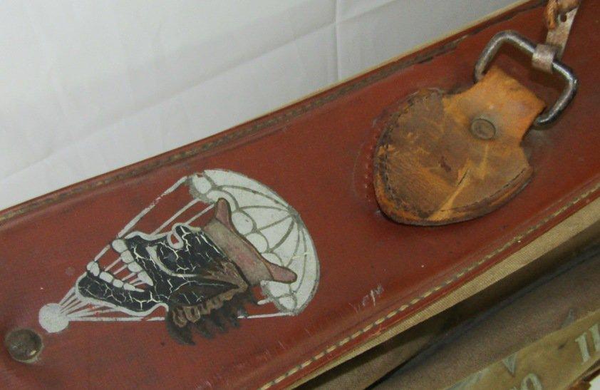 WW2 US Paratrooper B-4 Suitcase W/Occupation Artwork-11th AB/187th PGI-Named (FE-89)