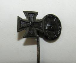 2pcs-KRIM Shield & EK1 With Black Wound Badge Stickpins