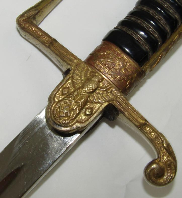 WW2 German Officer's Sword With Blade Inscription-Monogram Langet-FW Holler