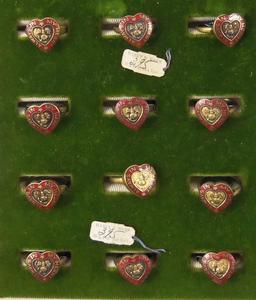 12 Pcs WW2 Period USMC Sweetheart Rings