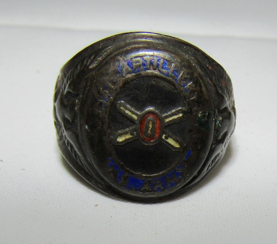 5pcs-WW1 U.S. Veteran Rings-AEF-Coastal Artillery