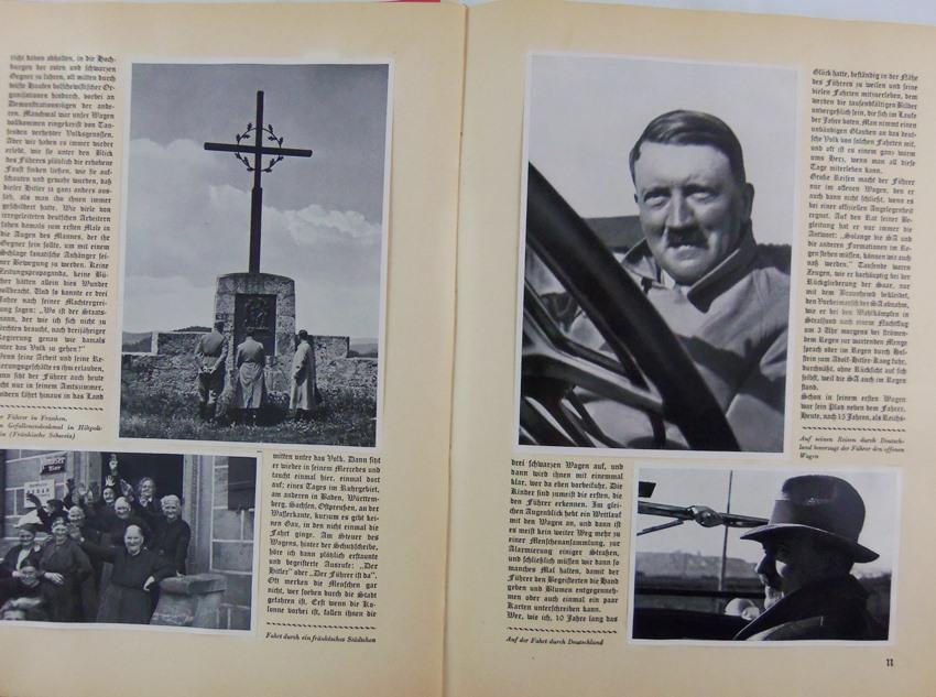 1936 Adolf Hitler Cigarette Card Photo Book W/Dust Jacket