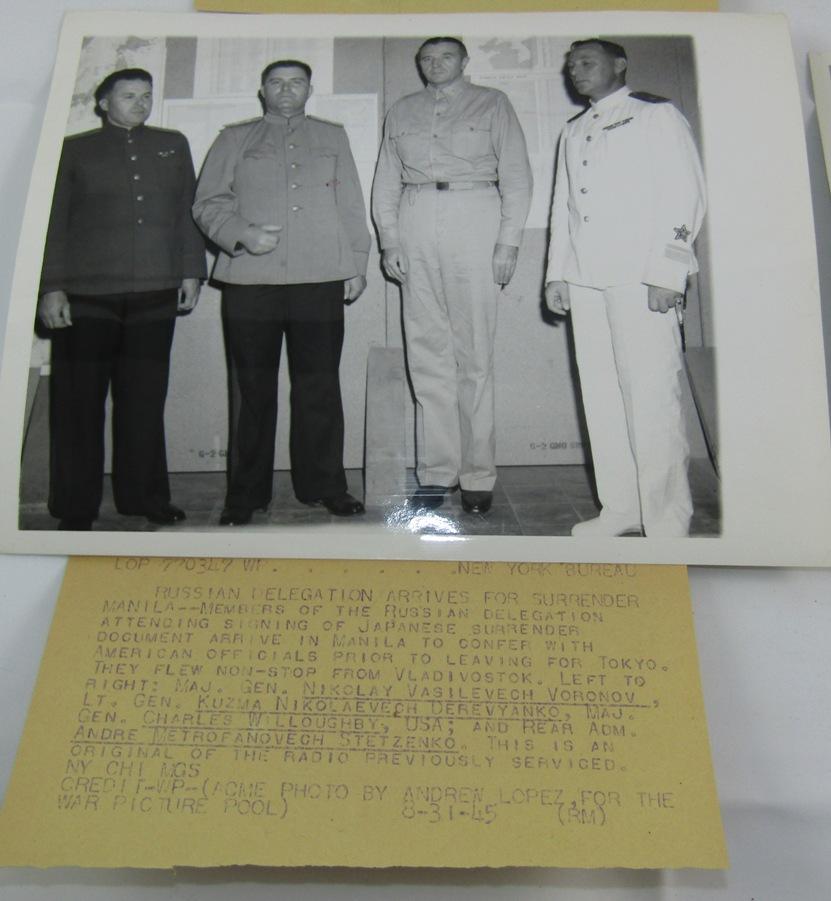 4pcs Original WW2 Japanese Surrender Press Photos