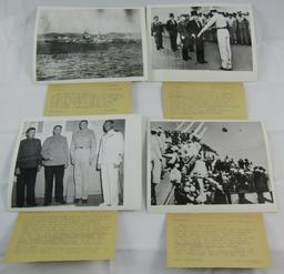 4pcs Original WW2 Japanese Surrender Press Photos