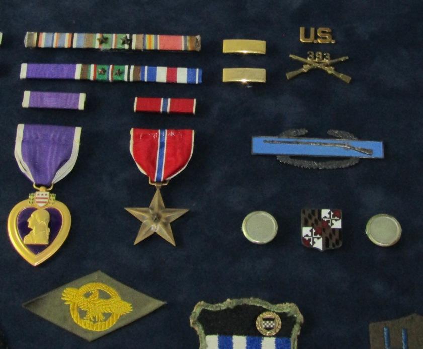 WW2 Named  U.S. Officer Mounted Medal/Insignia Grouping-Battle Of The Bulge-99th Division