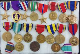 18pcs-Misc. U.S. Military Medals-US Coast Guard Medal Named/Dated 1932