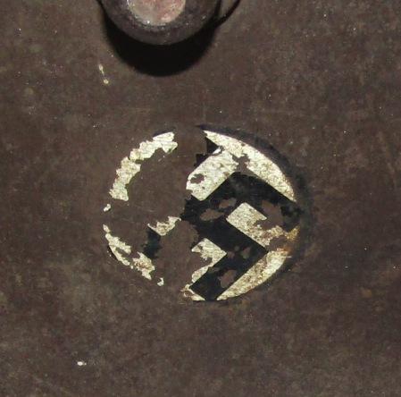 Rare WW1 German M16 Freikorps Helmet- Very Early  Swastika Decal