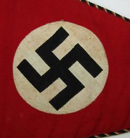 Early NSDAP Staff Car Pennant With Hanger Rod