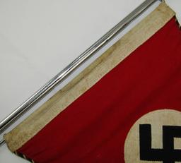 Early NSDAP Staff Car Pennant With Hanger Rod