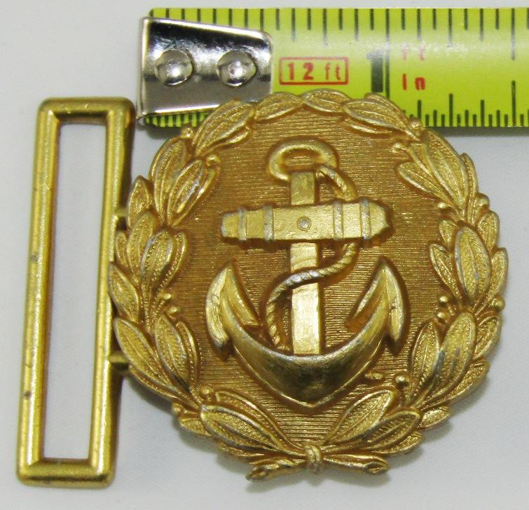 Scarce Small Version Kriegsmarine Officer's Brocade Belt Buckle
