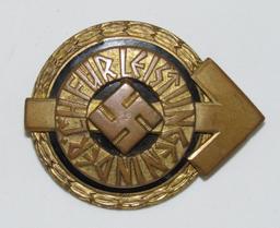 WW2 Hitler Youth Leader's Sports Badge In Gold-Gustav Brehmer