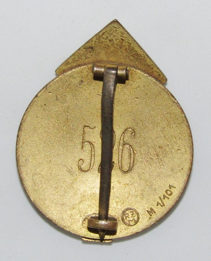 WW2 Hitler Youth Leader's Sports Badge In Gold-Gustav Brehmer