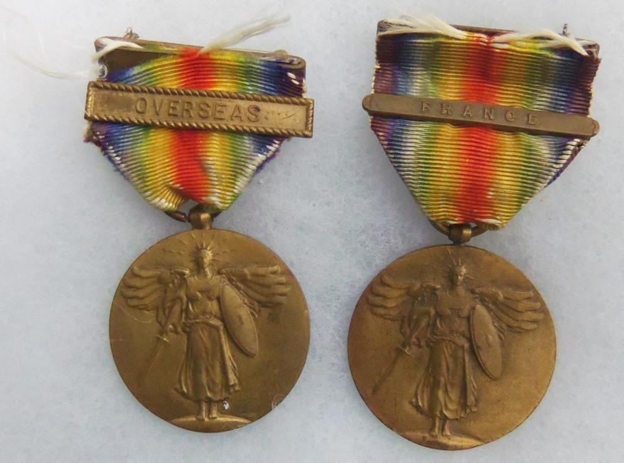 2pcs-WW1 U.S. Victory Medals-Name Engraved-Aviation