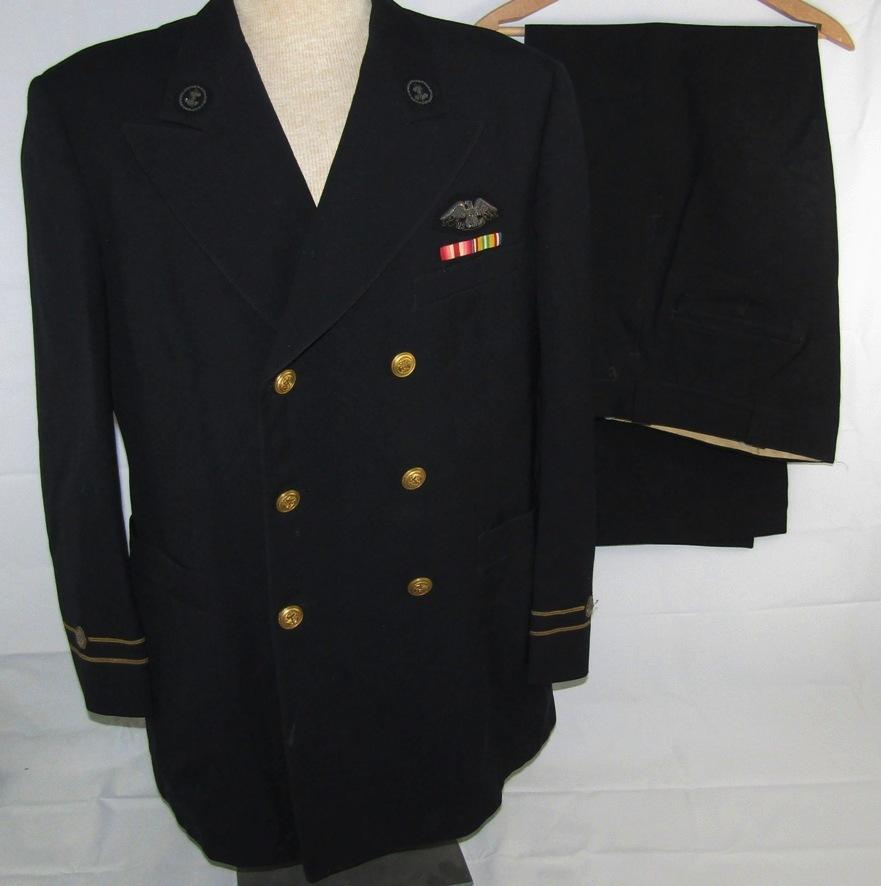 Rare WW2 U.S. Merchant Marine Officer's Tunic/Matching Trousers-Named