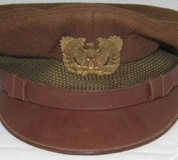 WW2 U.S. Army Warrant Officer's Visor-WWII Cardboard Army-Navy Insignia Guide