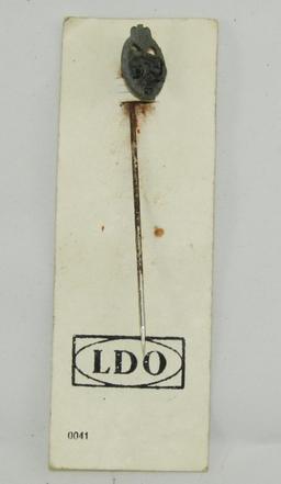 Rare Numbered "50" Panzer Assault Badge  Stickpin On Original LDO Card