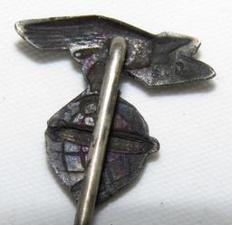 Rare WW2 German Zeppelin Crew Member Stickpin Badge-.900 Silver