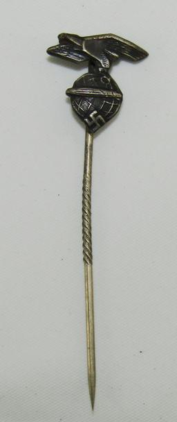 Rare WW2 German Zeppelin Crew Member Stickpin Badge-.900 Silver