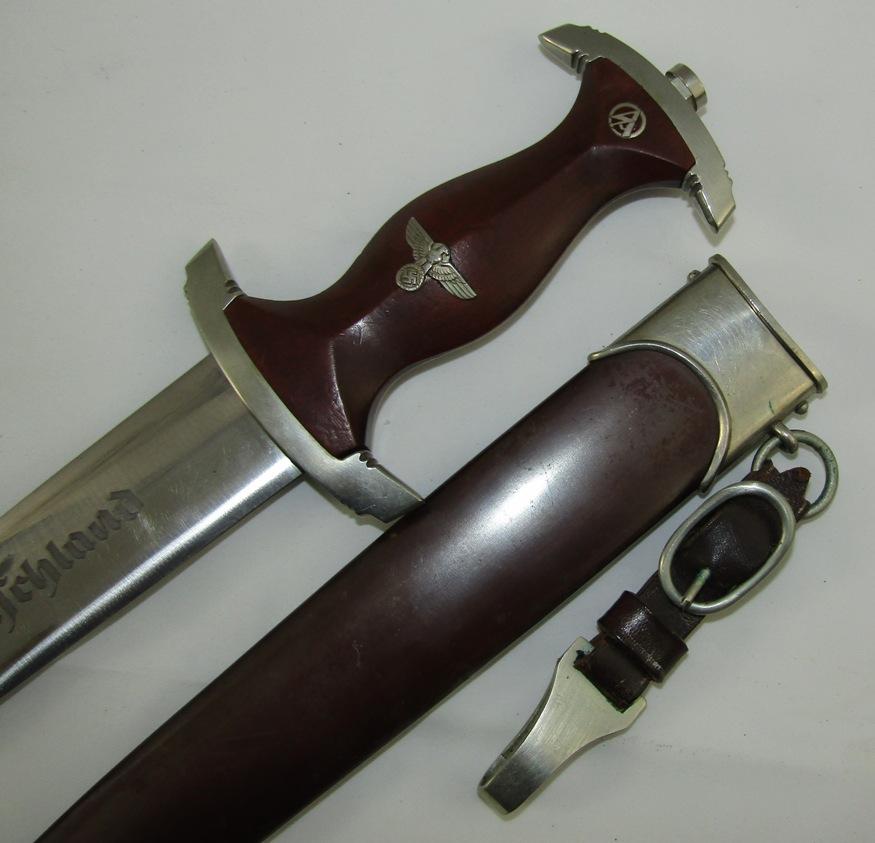 Early 1st Production SA Dagger With Scabbard By Eickhorn-Rare Small "a" Motto