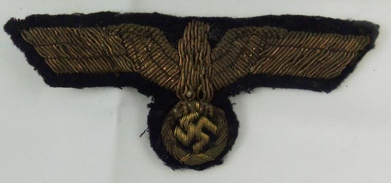 WWII Panzer General's Gold Bullion Breast Eagle