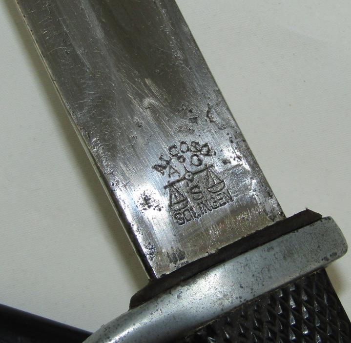 Short Model Single Side Engraved Bayonet With Unit Markings-Alcoso