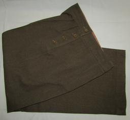 Scarce WW2 Women's Army Corp Wool Field Shirt, Gloves & English Made Wool Field Pants