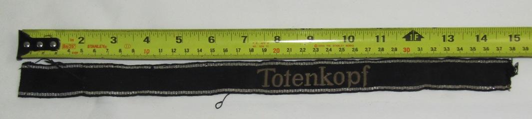 Rare WW2 Waffen SS Totenkopf Cuff Title-Uniform Removed