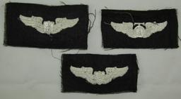3pcs-WW2 Period USAAF Embroidered Full Size Wings