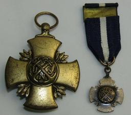 2pcs-WW2 period Navy Cross W/O Ribbon-Miniature Navy Cross