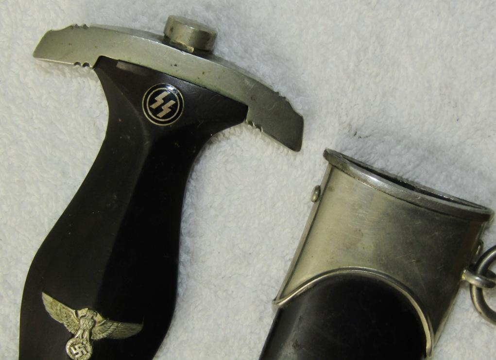 Early SS Enlisted Dagger With Scabbard-Scarcer E. Pack & Sohn Maker