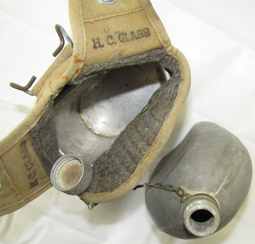 4pcs-WW1 U.S. Soldier Ammo Belt/Helmet/Holster/Canteen