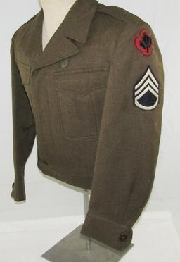 WW2/Occupation U.S. Army 43rd Division Ike Jacket For Enlisted-Rare Bullion Patch