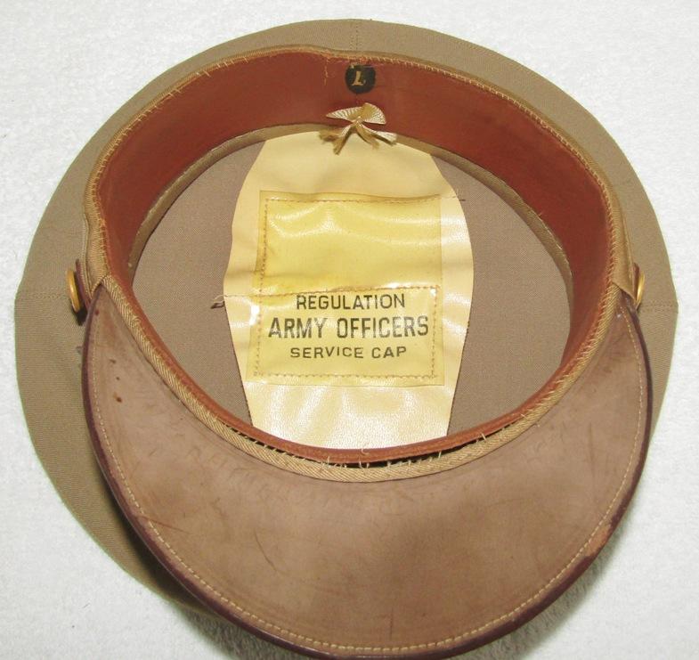 Scarce WW2 Depot Issued U.S. Army/Air Corp Officer's Khaki Visor Hat