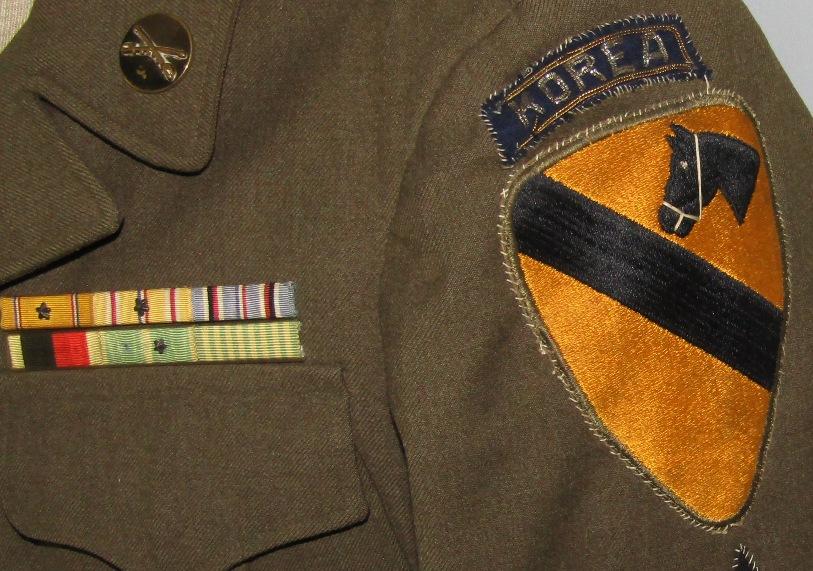WW2/Korean War Period 1st Cavalry Ike Jacket With Bullion "Korea" Rocker/Tab