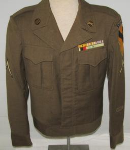 WW2/Korean War Period 1st Cavalry Ike Jacket With Bullion "Korea" Rocker/Tab