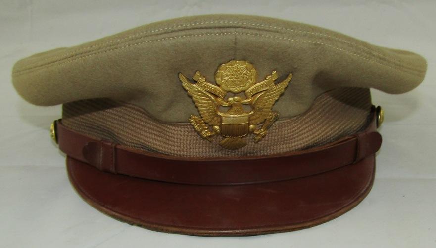 Late WW2/Early Occupation U.S. Army/Air Corp Officer's Visor-Wool Khaki-Luxenberg