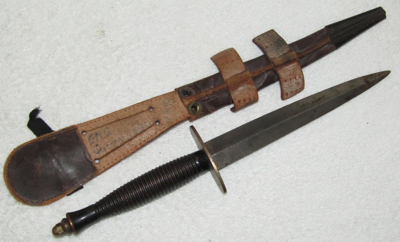 WW2 Period?  3rd pattern Fairburn-Sykes British Commando Fighting Knife-Rare Maker